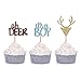 Giuffi Oh Deer Its A Boy Cupcake Toppers for Male Baby Shower Party Decorations 24 Counts - Image 3