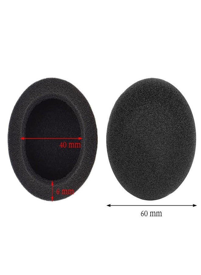 Blacell 10 Pairs 60mm/2.4" Replacement Foam Ear Pud Earpads Sponge Cushion Covers for Logitech H600, H330, H340,Sony MDR-G45LP,Jensen JHH110 /FreeTalk 5091,Aiwa HP-CN5 /Labtec Axis 502 headset Black (BLACK) - Image 2