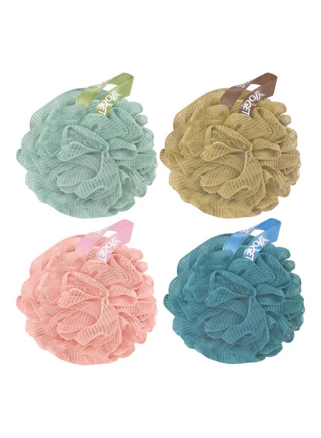YOGET 4 Pack Shower Loofah Sponge, 60G Bath Sponge,Exfoliate, Cleanse, Soothe Skin - Image 1