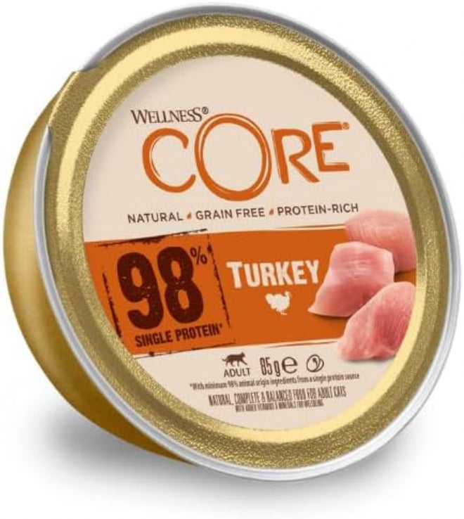 Wellness Core Wet Food 98% Single Protein Turkey for Cats 85g - Image 2