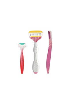 KAI Women Hair Removal Razor Beauty Box Kit Body Razor Face Razor Bikini Razor 3 pcs  - Image 2