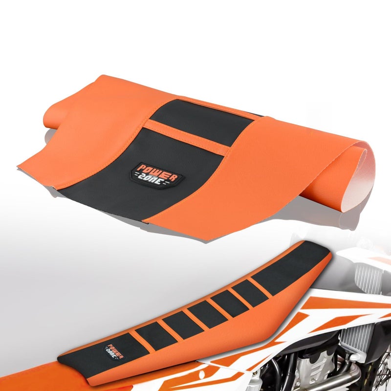 sawrain Dirt Bike Seat Cover Universal Gripper NoSlip Dirtbike Seat Cover OrangeBlack