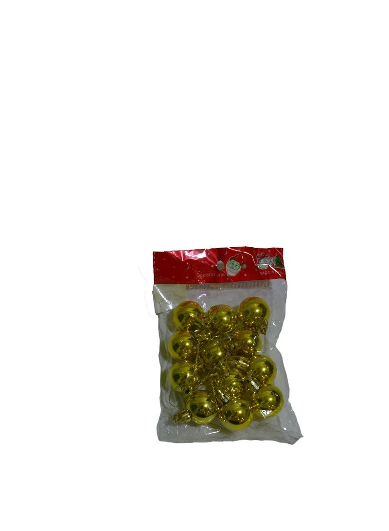 Mini Golden Balls Set for Decoration