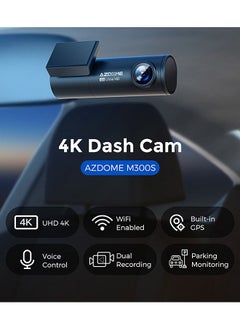 AZDOME Dash Cam - 4K Front and 1080P Rear - Built in WiFi, GPS, Voice Control - Car Camera with Night Vision and Parking Monitor  - Image 2
