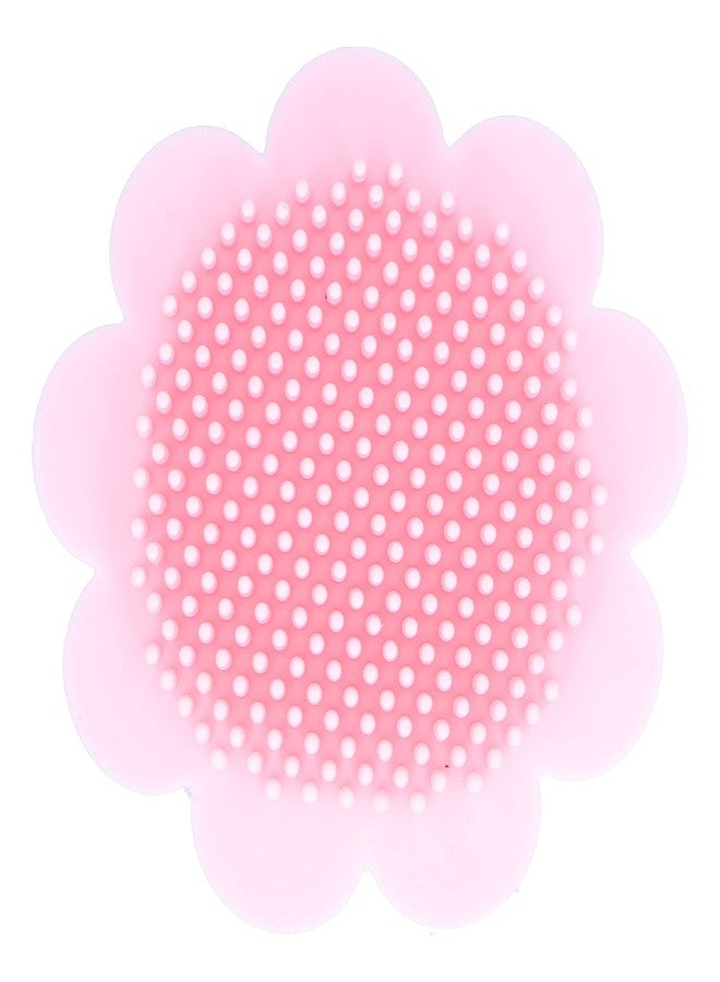 FASJ Baby Head Scrubber, Baby Shampoo Brush Soft Silicone Exfoliator Brush with Ergonomic Handle for Bath(pink) - Image 1