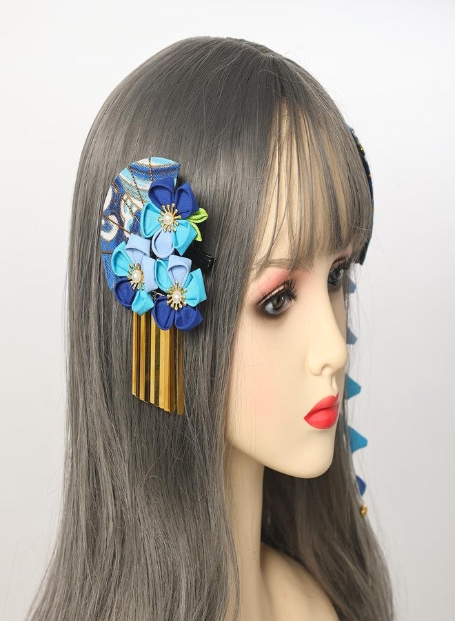 CAMDOM 2Pcs Womens Japanese Kimono Flower Hair Clips Tassel Hair Hairpins Traditional Kanzashi Hair Accessories Set - Image 2