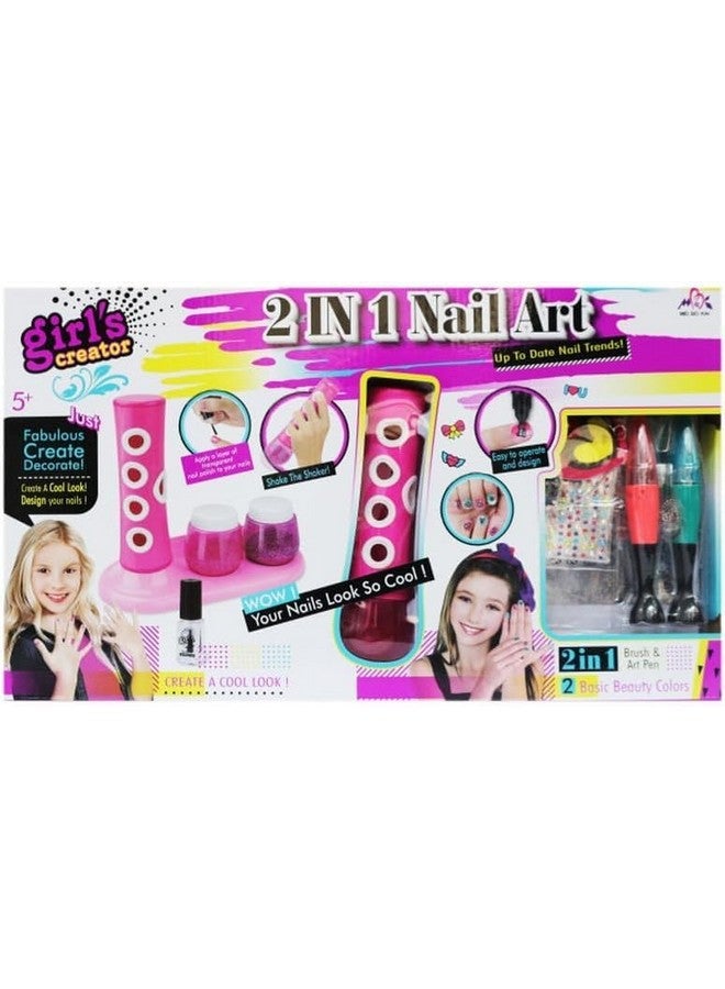 Ixora Nail Art Studio, Nail Salon Glitter Set, salon game at home and throw a mani Glitter Accents Nail Art Pens Paint & Sketch with Multiple Colours & Designs - Image 4