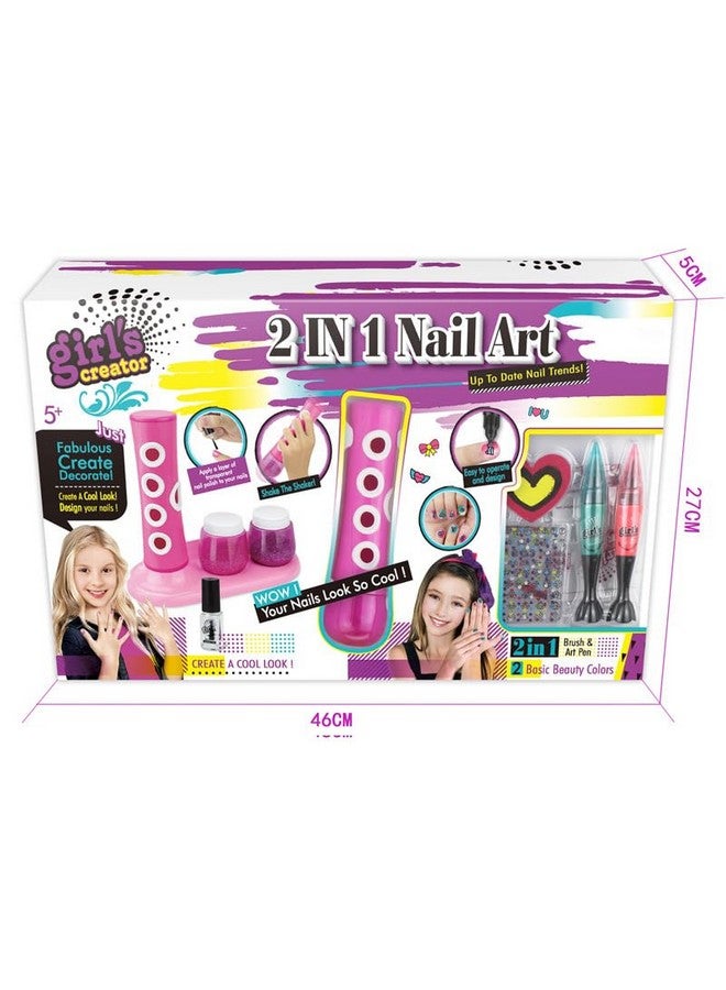 Ixora Nail Art Studio, Nail Salon Glitter Set, salon game at home and throw a mani Glitter Accents Nail Art Pens Paint & Sketch with Multiple Colours & Designs - Image 5