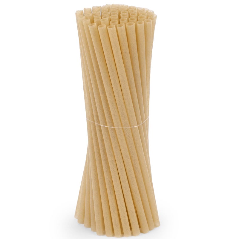 HANSGO 60PCS Sugarcane Straws  7.8 Inch Drinking Straws Bulk Sturdy for Hot Cold Drinks - Image 1