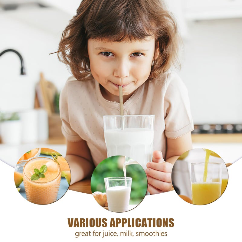 HANSGO 60PCS Sugarcane Straws  7.8 Inch Drinking Straws Bulk Sturdy for Hot Cold Drinks - Image 5