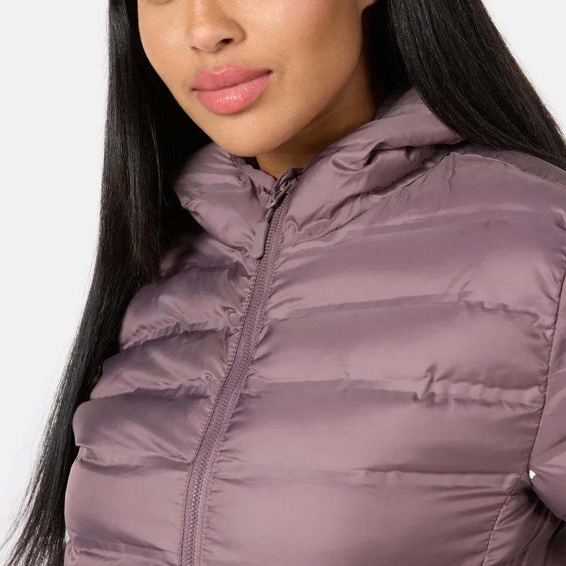 Sun And Sand Sports Pink Women's Hooded Puffer Jacket for Women | Best Price UAE