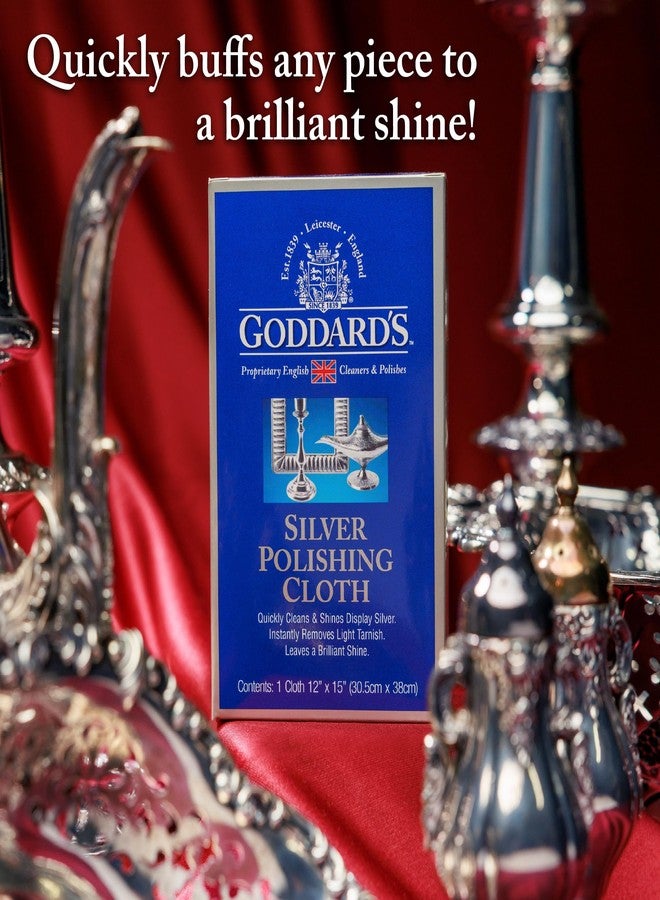 Goddard's Silver Polishing Cloth for Jewelry, Remove Tarnish on Plated or Sterling Silver, Gold, Antiques, and Leaves Tarnish Protection, 6 Cloths - Image 4