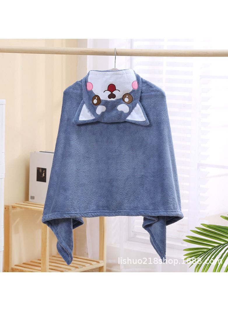 Loquat With Hood Coral Fleece Cloaks Bath Towels