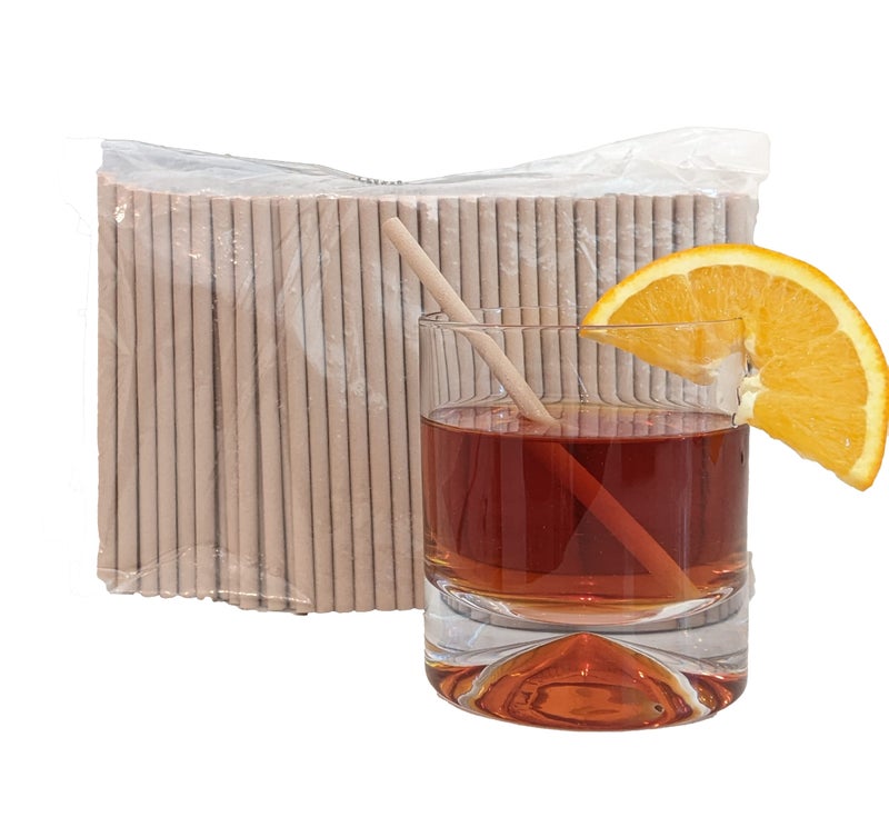 The Bucko Pandaboard Compostable Bamboo Cocktail StrawsStirrers Short  Unwrapped  bag of 250