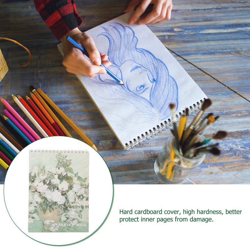 Attractive 4A Sketch Book Adorable Painting Book Hand Drawing Book Spiral Graffiti Notebook for Home Class School - Image 5
