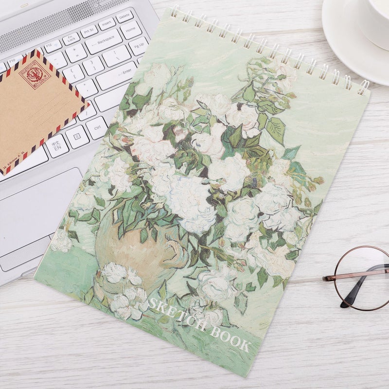 Attractive 4A Sketch Book Adorable Painting Book Hand Drawing Book Spiral Graffiti Notebook for Home Class School - Image 1