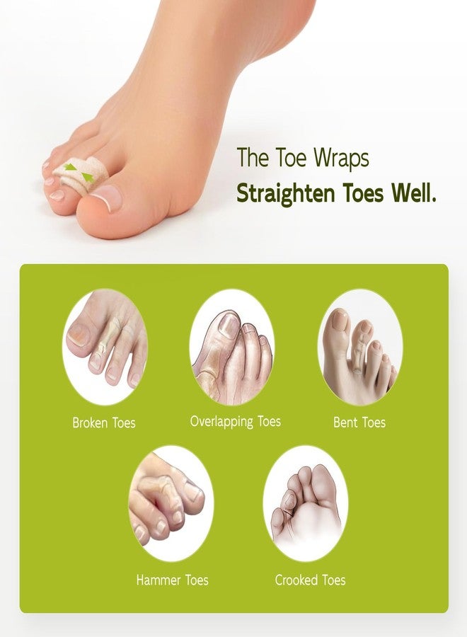 Bukihome Hammertoe Corrector - 10 Pack Toe Straighteners - Broken Toe Wraps - Realign Bent, Curled, Crooked, Claw, Hammer Toes - Toe Corrector Splints for Men and Women (Large, Beige) - Image 5
