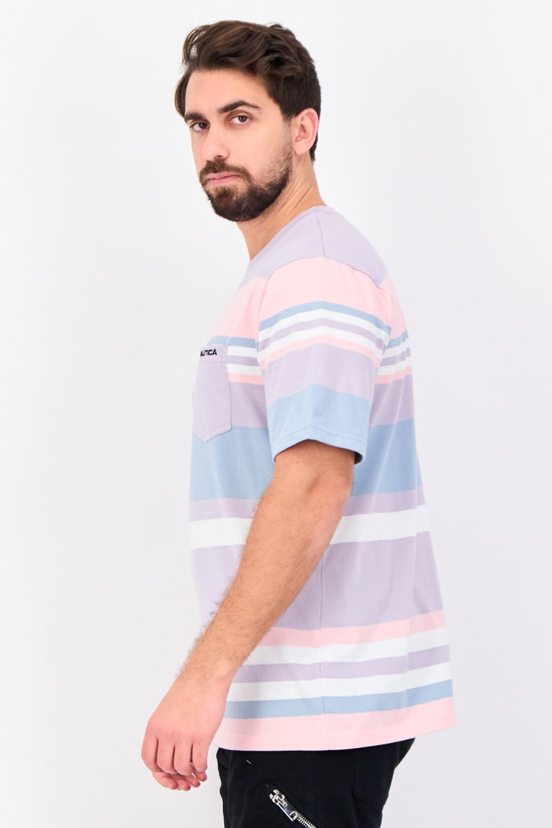 NAUTICA Men Crew Neck Short Sleeve Stripe T-Shirt, Multicolor - Image 2
