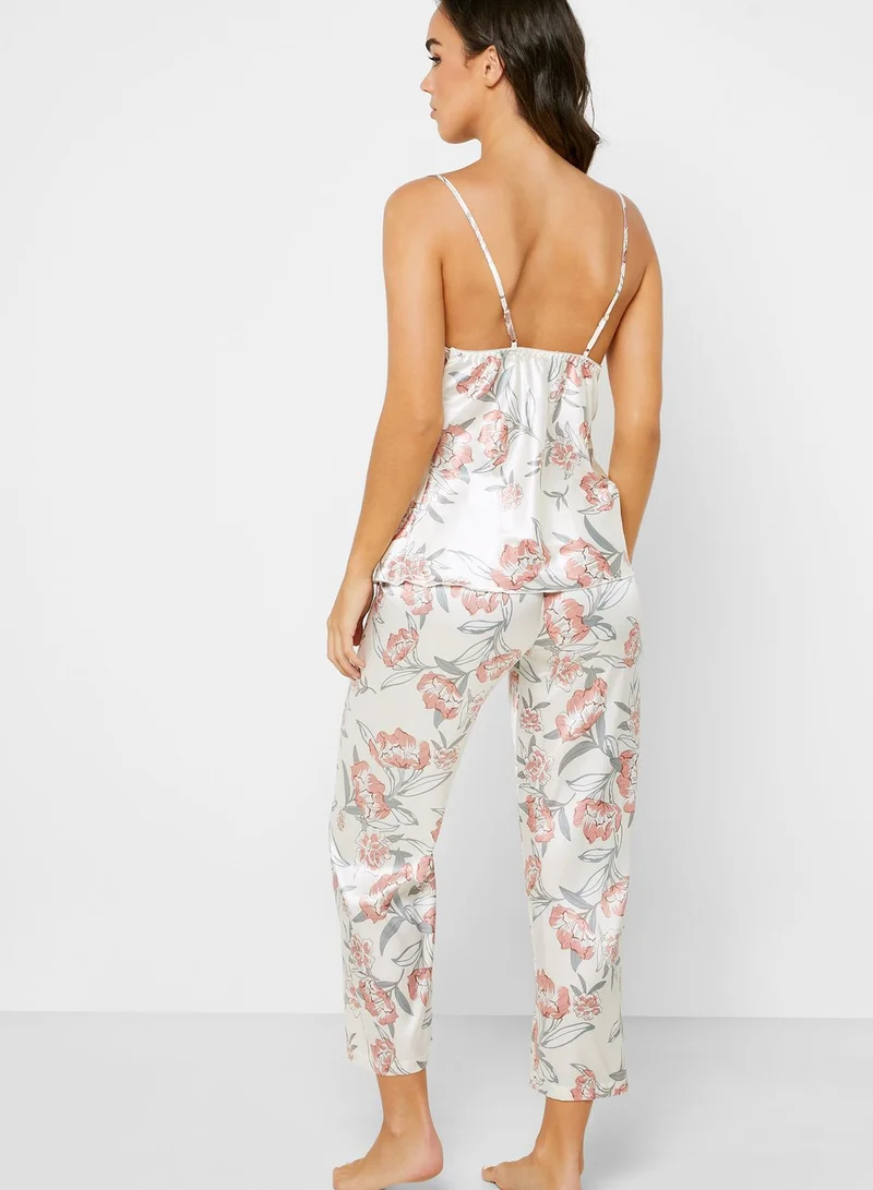 ELLA 3 In 1 Floral Print Robe Pyjama Set