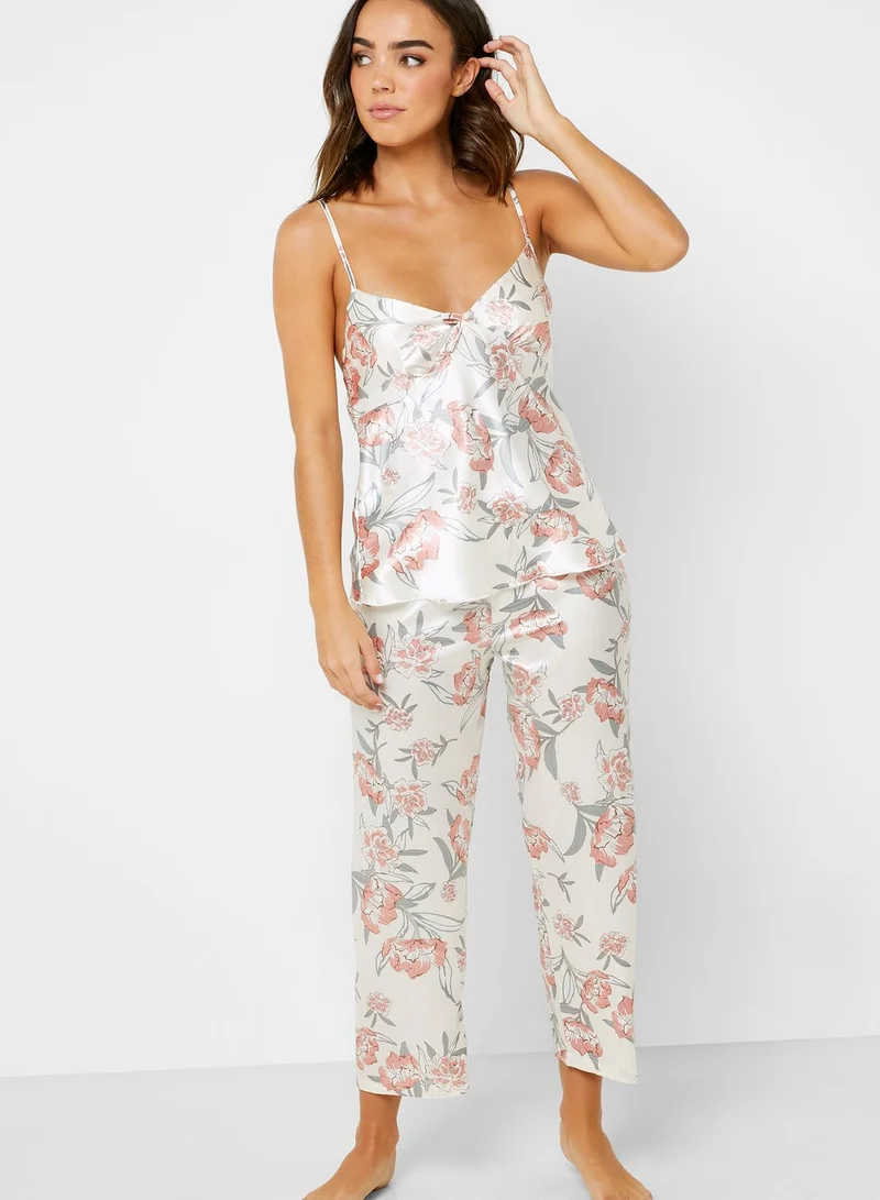 ELLA 3 In 1 Floral Print Robe Pyjama Set