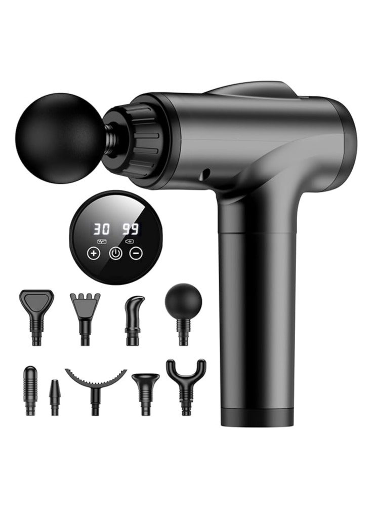 Elefor Electric Deep Tissue Percussion Massager – 30 Speeds, 6 Heads, Portable Full Body Muscle Massage Device for Pain Relief  - Image 1