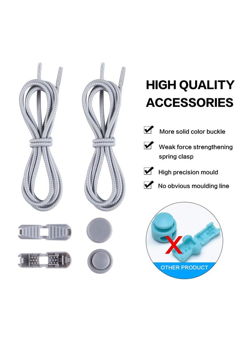 Shoe Laces, 3 Pairs No Tie Shoe Laces, Elastic Locks Tieless Shoelaces, One Size Fits Shoelaces All for Adults and Kids Sneakers - Image 4