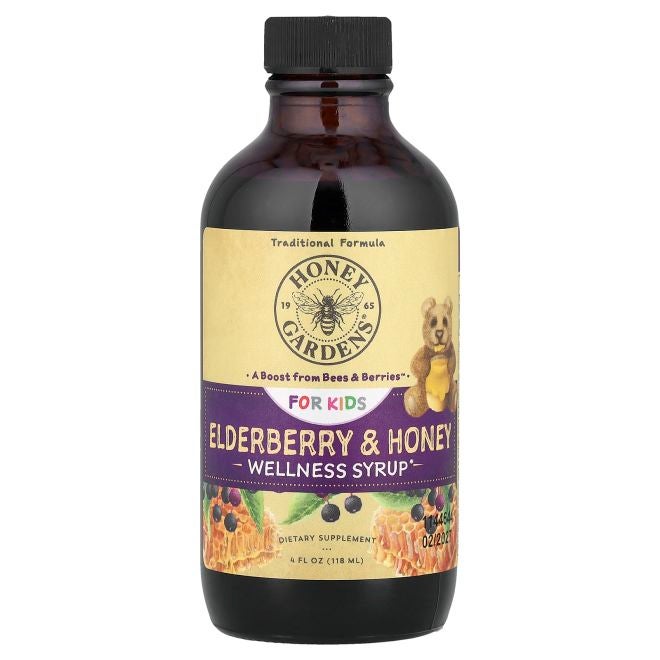 ZAND For Kids Wellness Syrup Elderberry & Honey 4 fl oz (118 ml) - Image 1