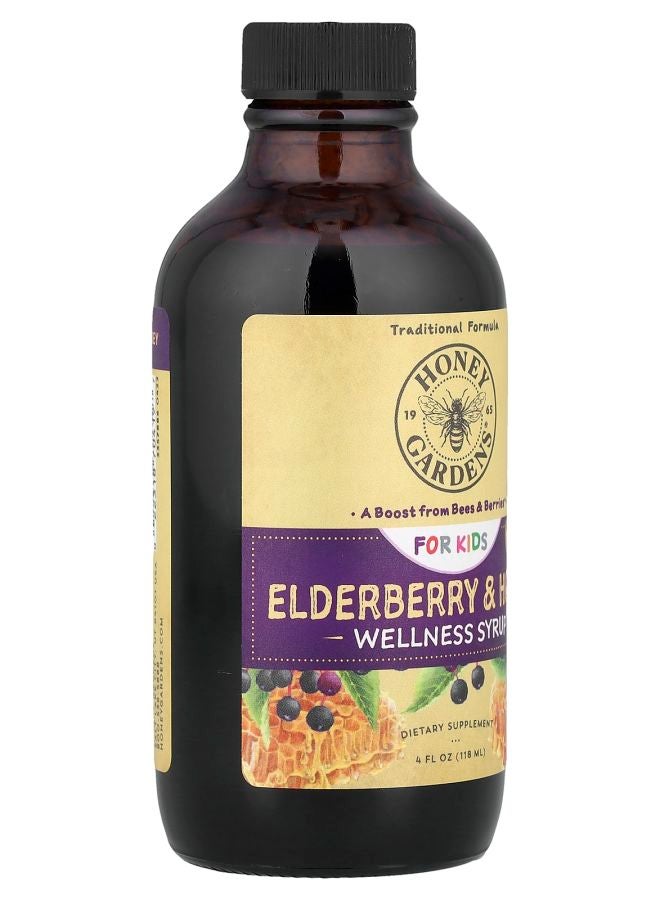 ZAND For Kids Wellness Syrup Elderberry & Honey 4 fl oz (118 ml) - Image 2