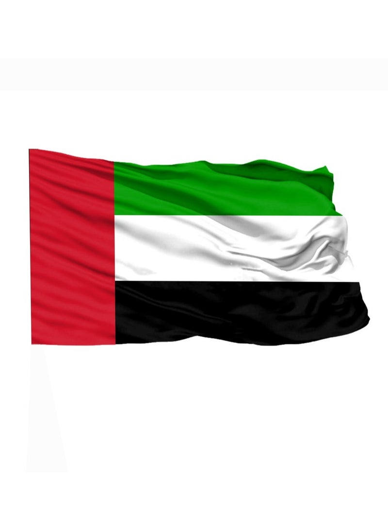 Souvenir Souq Large 2 x1.5 Meter UAE National Flag | Shiny Satin Fabric Flag | Vibrant Colors  | UAE National Day Decoration| good For Building ,Villa & Apartment Indoor & Outdoor Use - Image 1