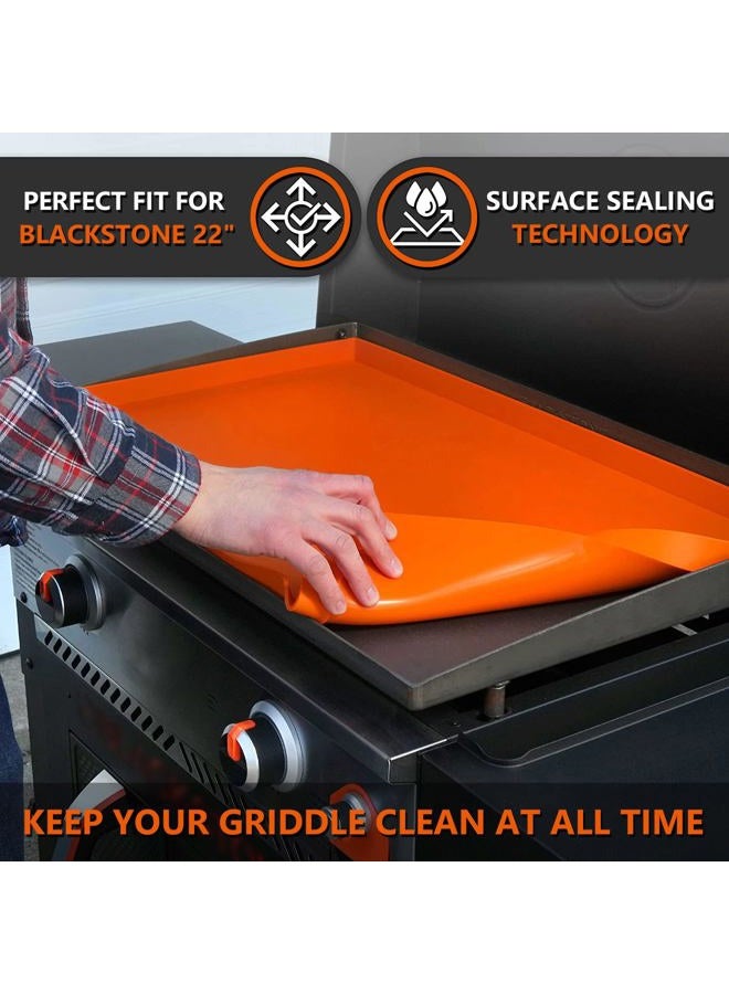 Protebox 22" Silicone Griddle Mat for Blackstone 22 Inch Griddle, Heavy Duty Food Grade Silicone Griddle Cover, Protect Your Griddle from Dirt & Rust All Year Round - Image 2
