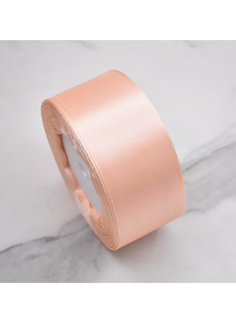 Snow Bud color Ribbon – Includes 1 roll of champagne pink ribbon. Width: 38mm-40mm; Length: 25 yards. Sufficient length to meet your daily craft making needs. - Image 1