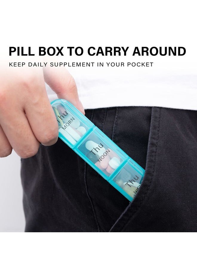 Daviky Pill Organizer 3 Times a Day, Daily Pill Box 7 Day, Weekly Cases Medicine Organizers to Hold Vitamins and Medication - Image 3