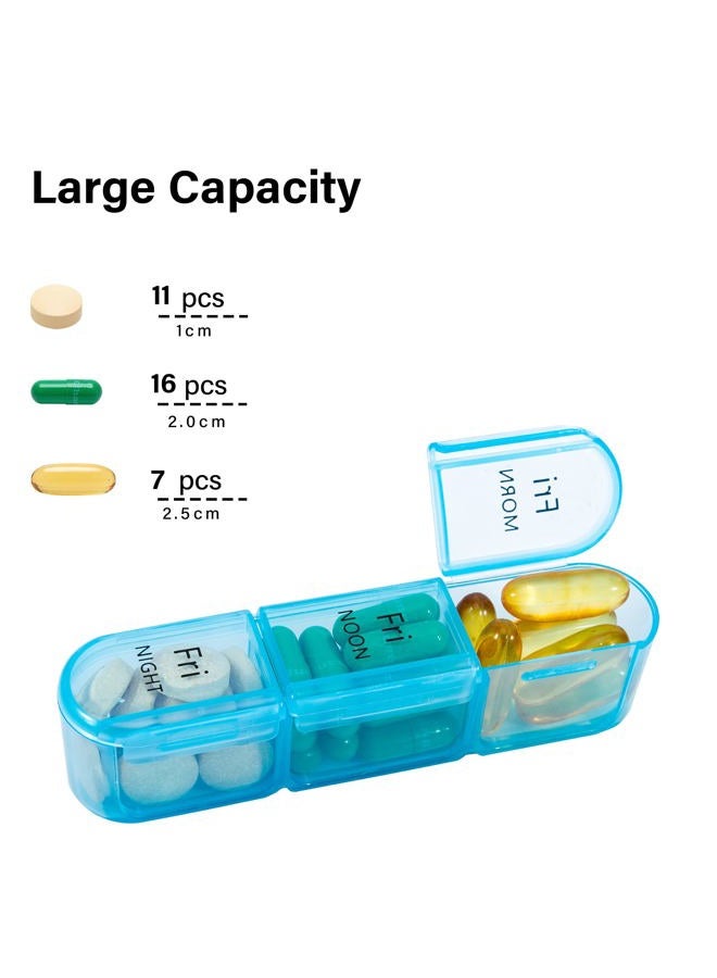 Daviky Pill Organizer 3 Times a Day, Daily Pill Box 7 Day, Weekly Cases Medicine Organizers to Hold Vitamins and Medication - Image 2