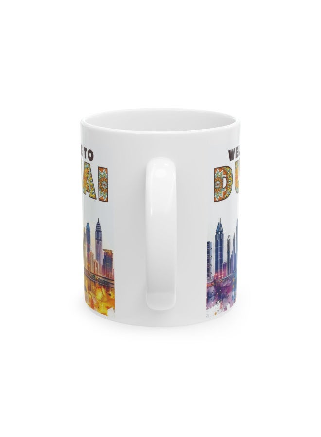 Habibi Welcome To Dubai 11oz Ceramic Coffee Mug, Dubai Mug, Dubai Love, Best Gifts for Beloved ones, Gifts for home, offices - Image 3