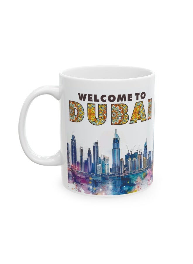Habibi Welcome To Dubai 11oz Ceramic Coffee Mug, Dubai Mug, Dubai Love, Best Gifts for Beloved ones, Gifts for home, offices - Image 2