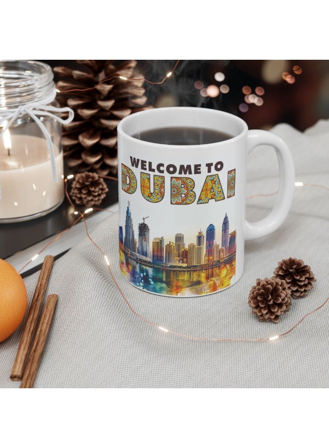 Habibi Welcome To Dubai 11oz Ceramic Coffee Mug, Dubai Mug, Dubai Love, Best Gifts for Beloved ones, Gifts for home, offices - Image 4