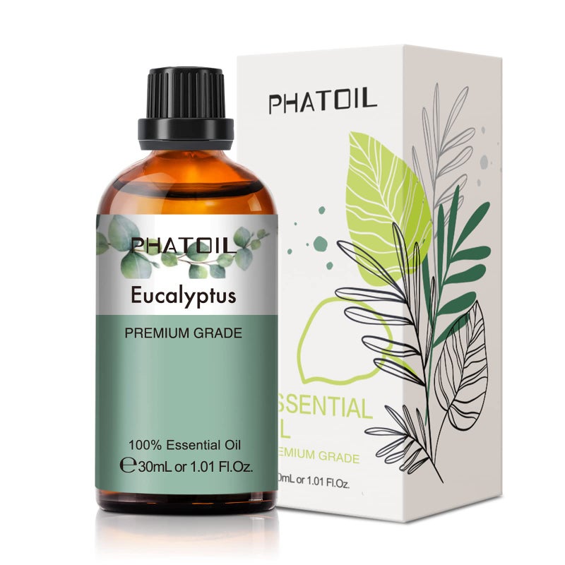 PHATOIL Eucalyptus Essential Oil 30ML, Pure Eucalyptus Essential Oils for Diffuser, Humidifier, Aromatherapy, Perfect for DIY Soap, Candle, Bath Bombs Making - Image 1