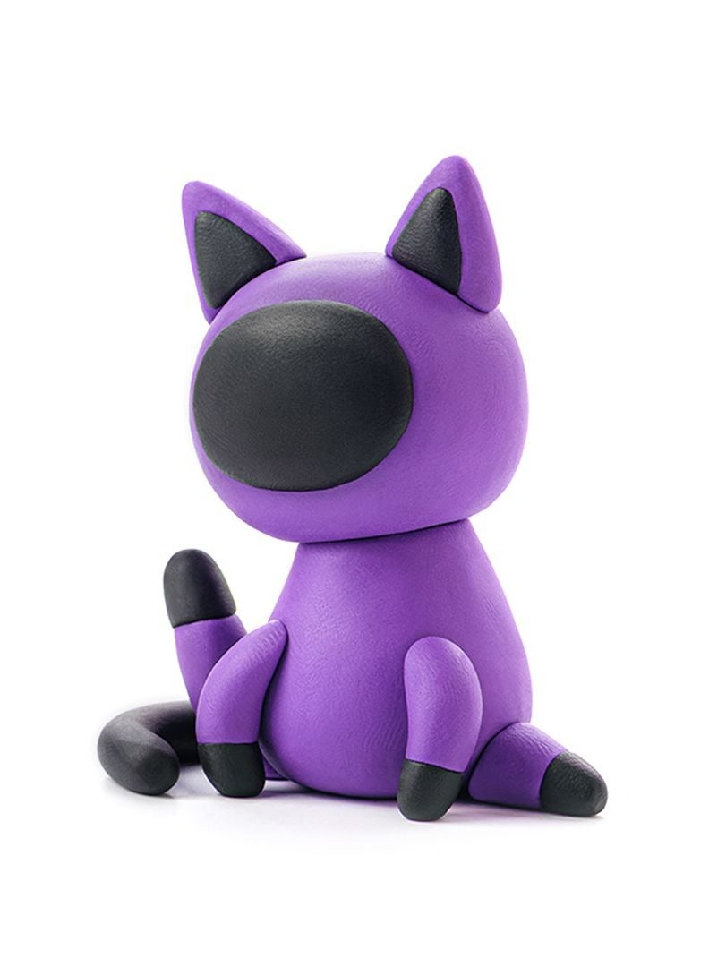 HEY CLAY Fluffy Pets SIAMESE CAT Colourful modelling air-dry clay, 3 cans with fun interactive app for kids 3 years + - Image 3