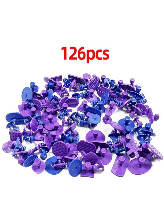 CYGOODS 126pcs Glue Tabs,Dent Puller Tabs,Car Body Dent Removal Pulling Tabs,Paintless Dent Repair Tool,for Automobile Dent Repair Hail Damage Removal Tools with Toolbox - Image 3