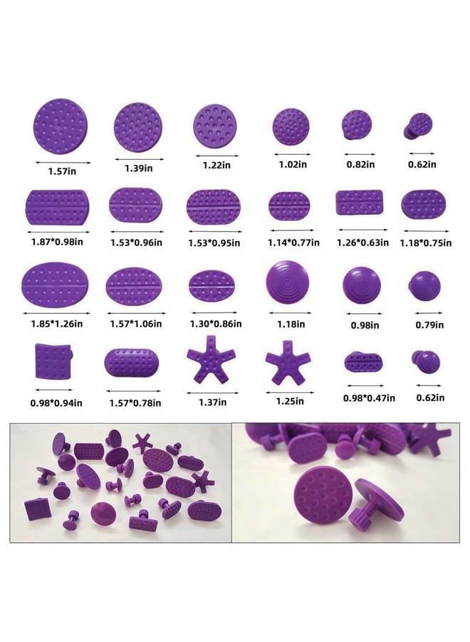 CYGOODS 126pcs Glue Tabs,Dent Puller Tabs,Car Body Dent Removal Pulling Tabs,Paintless Dent Repair Tool,for Automobile Dent Repair Hail Damage Removal Tools with Toolbox - Image 4
