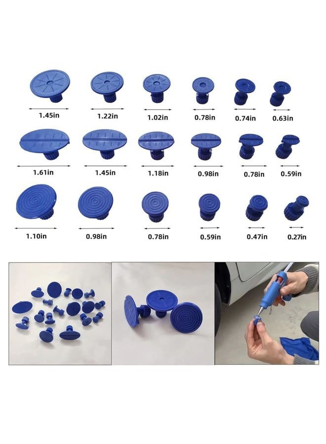 CYGOODS 126pcs Glue Tabs,Dent Puller Tabs,Car Body Dent Removal Pulling Tabs,Paintless Dent Repair Tool,for Automobile Dent Repair Hail Damage Removal Tools with Toolbox - Image 5