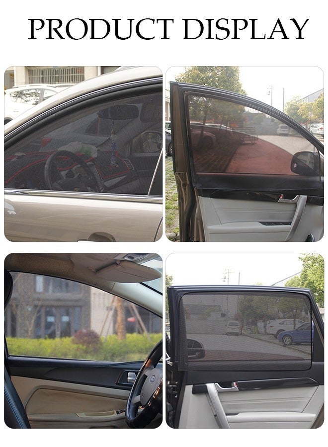 DUNISO 4-Piece Car Magnetic Window Sunshade for Side Window Front and Rear Windshield UV Rays Sun Visor Protector, Heat Blocker Visor Keep Car Cool - Image 3