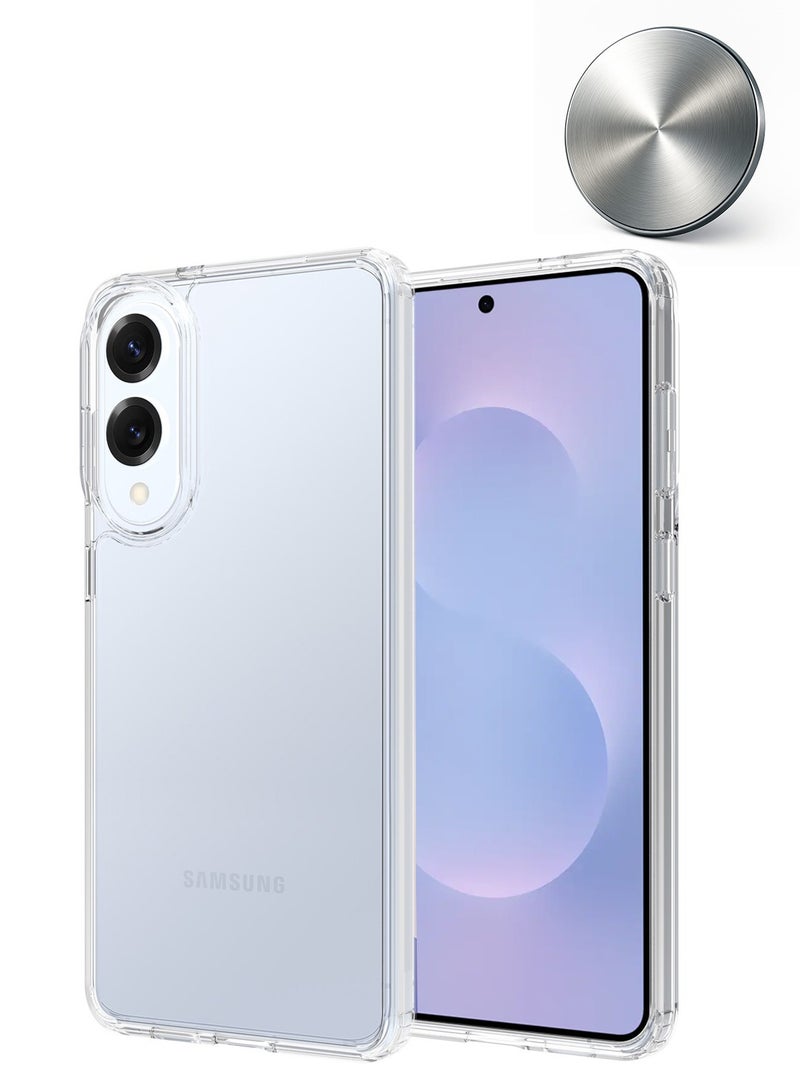 CHAPPELINE Samsung Galaxy S25 Edge 5G 2025 AIRBAG CASE Series Premium Transparent Airbag Shockproof Anti-Yellowing with Free Iron Plate Case Cover - Clear - Image 1