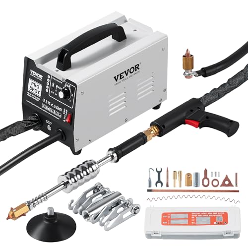 VEVOR Stud Welder Dent Repair Kit, 1.8KW Spot Welder Dent Puller with Auto/Manual Welding & 7 Versatile Modes, 110V Auto Body Spot Welding Dent Puller Machine for Car, Truck Dent Repair - Image 1