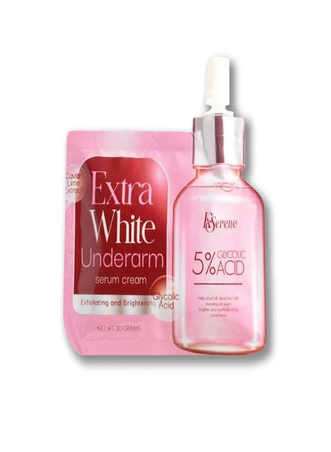 كريم سيروم KSerene Extra White لتفتيح الإبطين مع 5% حمض الجليكوليك - تركيبة مقشرة ومنعمة للبشرة للإبطين والمرفقين والركبتين - سيروم خفيف الوزن وسريع الامتصاص، نباتي، غني بأحماض ألفا هيدروكسي - 30 غرام - Image 1