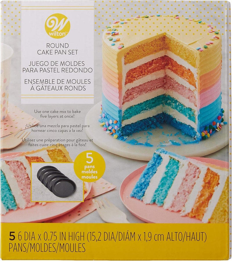 Wilton Easy Layers 5Piece Layer Cake Pan Set 6Inch Steel - Image 3