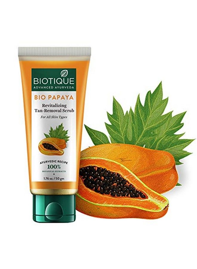 Biotique Bio Papaya Revitalizing Tan Removal Scrub 50G And Bio Berberry Hydrating Cleanser For All Skin Types 120Ml (Pack Of 2) - Image 5