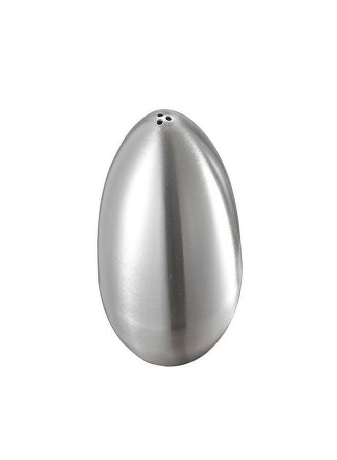 Amosfun Egg Shaped Stainless Steel Pepper Shaker and Sugar Seasoning Container Compact Kitchen Spice Jar 2.16X2.16X2.75 Inch for Cooking and Dining - Image 1