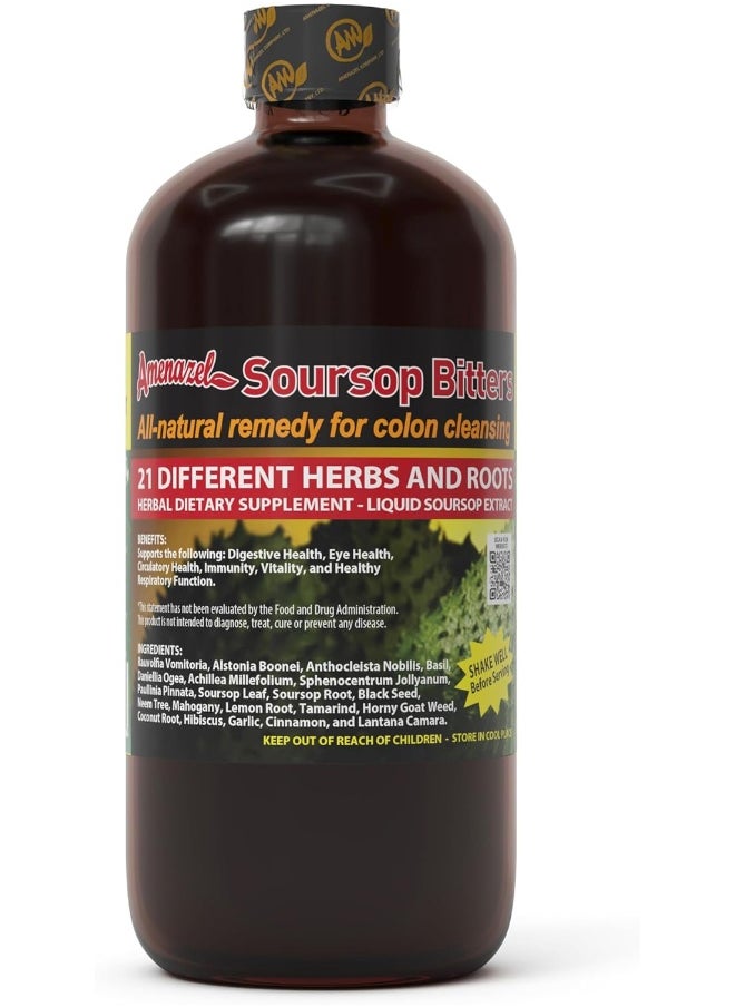 Organic Herbs Organic Herbs Amenazel Soursop Bitters, Liquid, 16oz  - Image 1