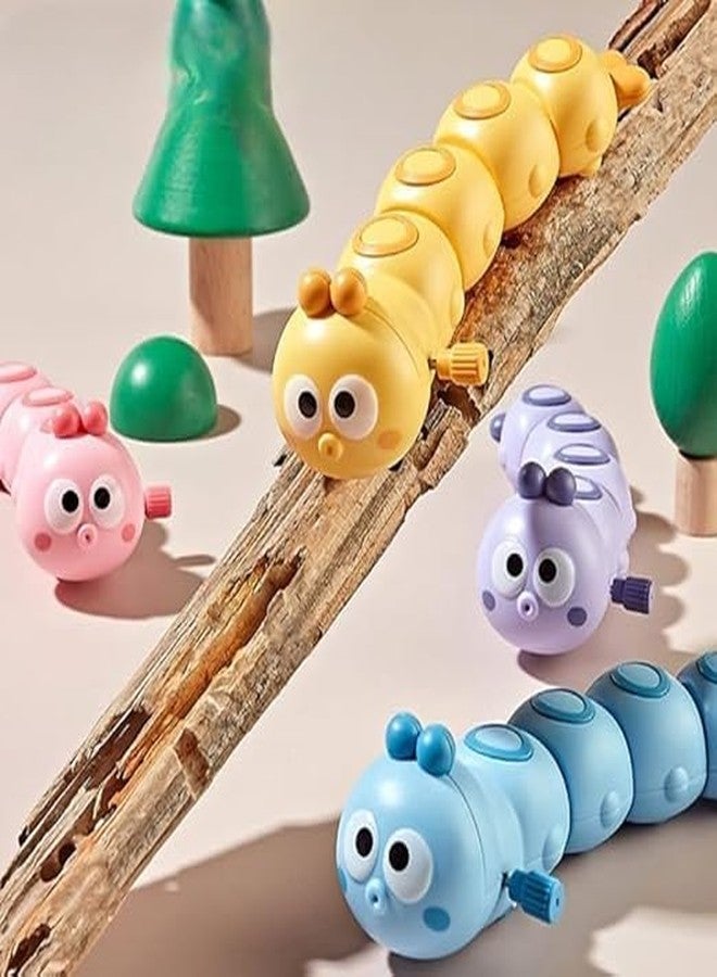 acrown Cute Animal Toys for Kids Sensory Worm Animal Wind up Colorful Toy Insect Figurines for Boys and Girls Multicolor (Caterpillar) - Image 1